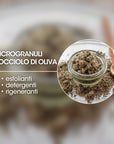 microgranuli di nocciolo di oliva