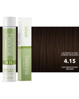 Colore capelli in olio senza ammoniaca 4.15 Nuance castano scuro cenere mogano Napura Inoilnuance 60ml