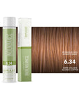 Colore capelli in olio senza ammoniaca 6.34 Nuance Biondo Scuro Dorato Rame Napura Inoilnuance 60ml