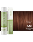 Colore capelli in olio senza ammoniaca 7.43 Nuance Biondo Rame Dorato Napura Inoilnuance 60ml