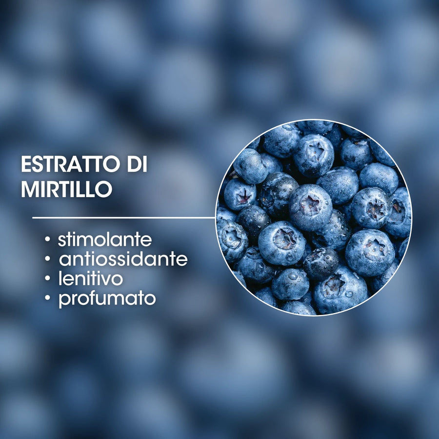 estratto di mirtillo con didascalia