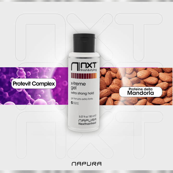 Gel capelli tenuta extra forte Napura NXT 30ml con principi attivi